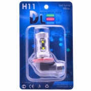   Светодиодная автомобильная лампа Н11 - Cree 12Led + Линза 60Вт 12v