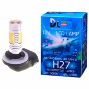   Светодиодная автомобильная лампа Н27 - 881 - HP 4Led + Линза 6Вт 12v