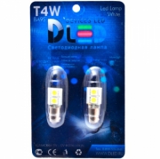   Светодиодная автомобильная лампа BA9S T4W - SMD5050 2Led 0.48Вт 12v Белый