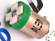   Светодиодная автомобильная лампа BA9S T4W - SMD3528 4Led 0-4Вт 12v Зеленая