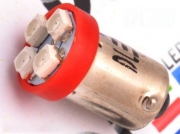  Светодиодная автомобильная лампа BA9S T4W - SMD3528 4Led 0-4Вт 12v Красная