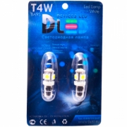   Светодиодная автомобильная лампа BA9S T4W - SMD5050 5Led 1.2Вт 12v Зеленая