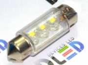   Светодиодная автомобильная лампа C5W SV8-5 36мм - DIP 3Led 0-3Вт 12v Белый