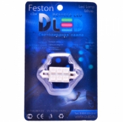   Светодиодная автомобильная лампа C5W SV8-5 41мм - SMD5050 6Led 1.44Вт 12v Синий