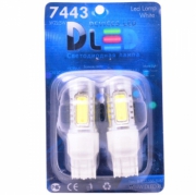   Светодиодная автомобильная лампа W21W - 7443 - HP 4Led + Линза Cree 11Вт 12v Красный