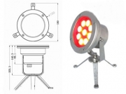   Светодиодный подводный светильник 9x3W RGB