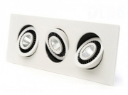   Поворотный встраиваемый светодиодный светильник DLed 3 COB 27W (квадрат)