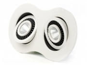   Поворотный встраиваемый светодиодный светильник DLed 2 COB 18W (круг)