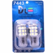   Светодиодная автомобильная лампа 7443 - W21/5W - 27 SMD 5050